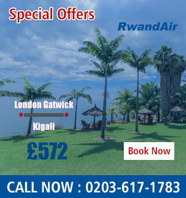 london gatwick to kigali with rwandAir