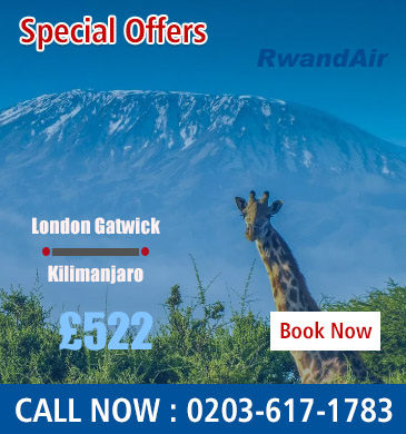 london gatwick to kilimanjaro with rwandair